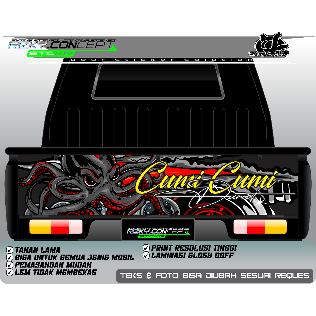 STIKER DECAL ( PRINTING ) PINTU BELAKANG L300 VARIASI KEREN MOBIL L300 L 38