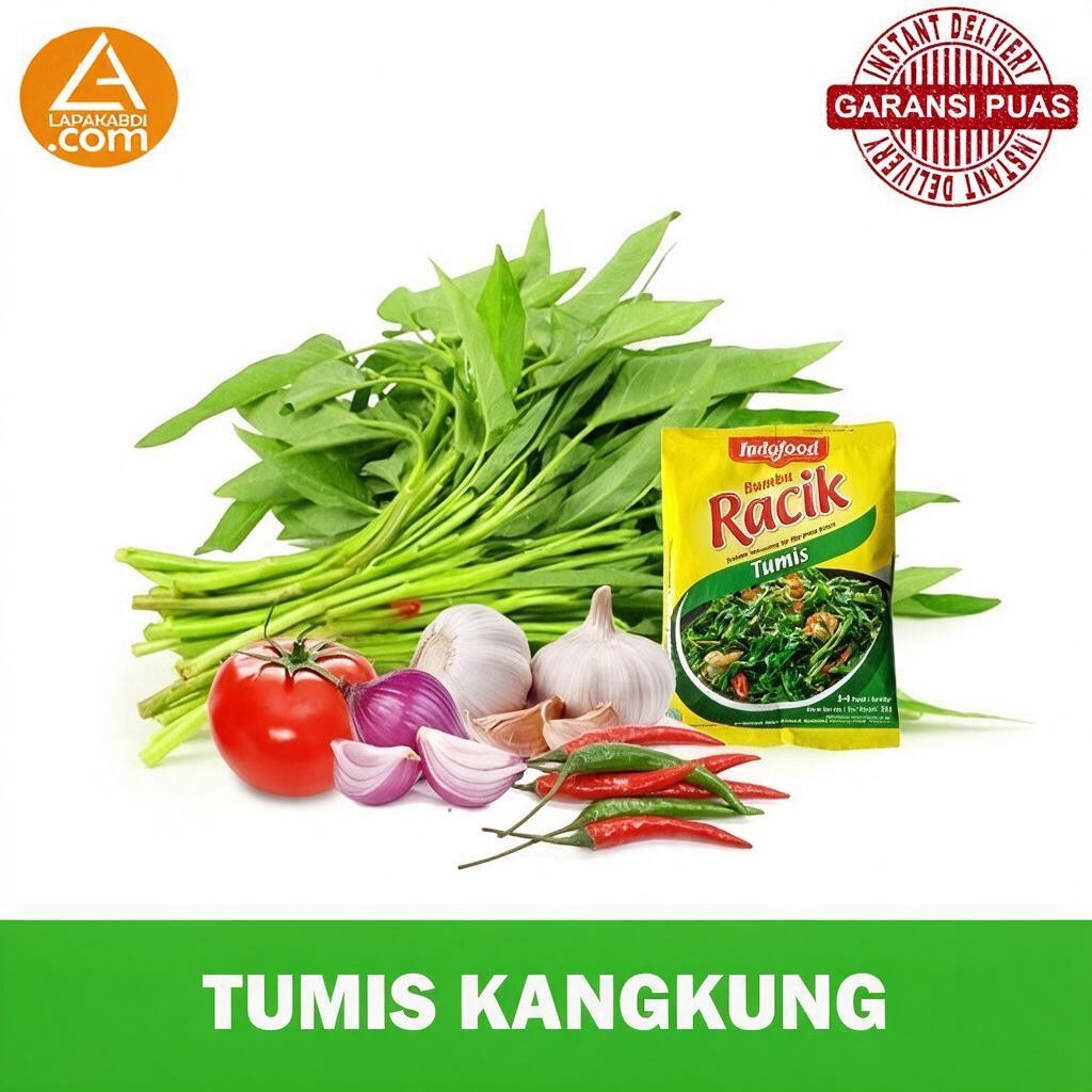 Paket Sayur Tumis Kangkung  Cah Kangkung Lengkap Siap Masak 1 Paket - Sayur Segar Cirebon