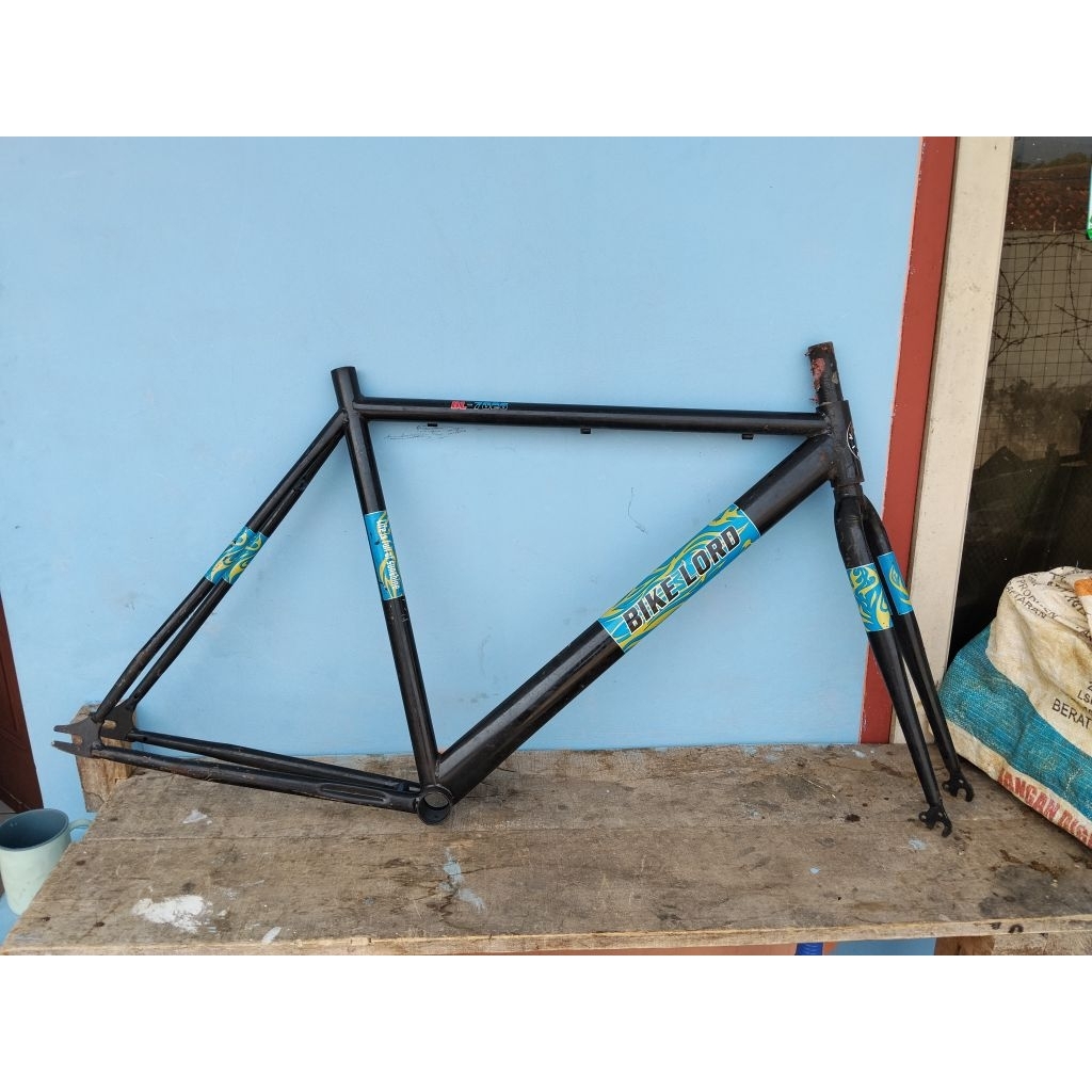 FRAME FORK SEPEDA FIXIE 700C SIZE 52 ATAU 20,5" SERI CJD 1100921 HEADTUBE OVERSIZE DO TEBAL NOS