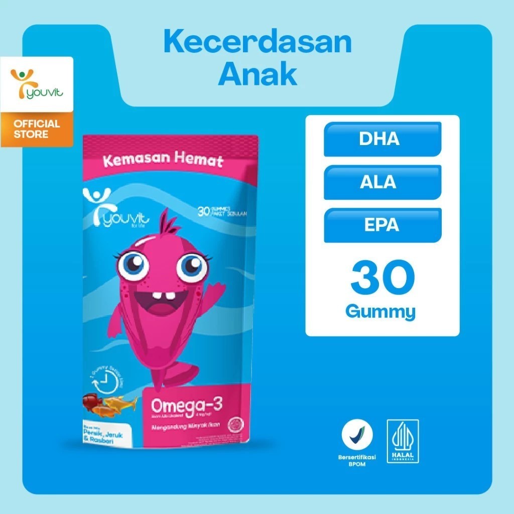 Youvit Omega 3 Anak dengan Minyak Ikan / Vitamin Anak Omega 3