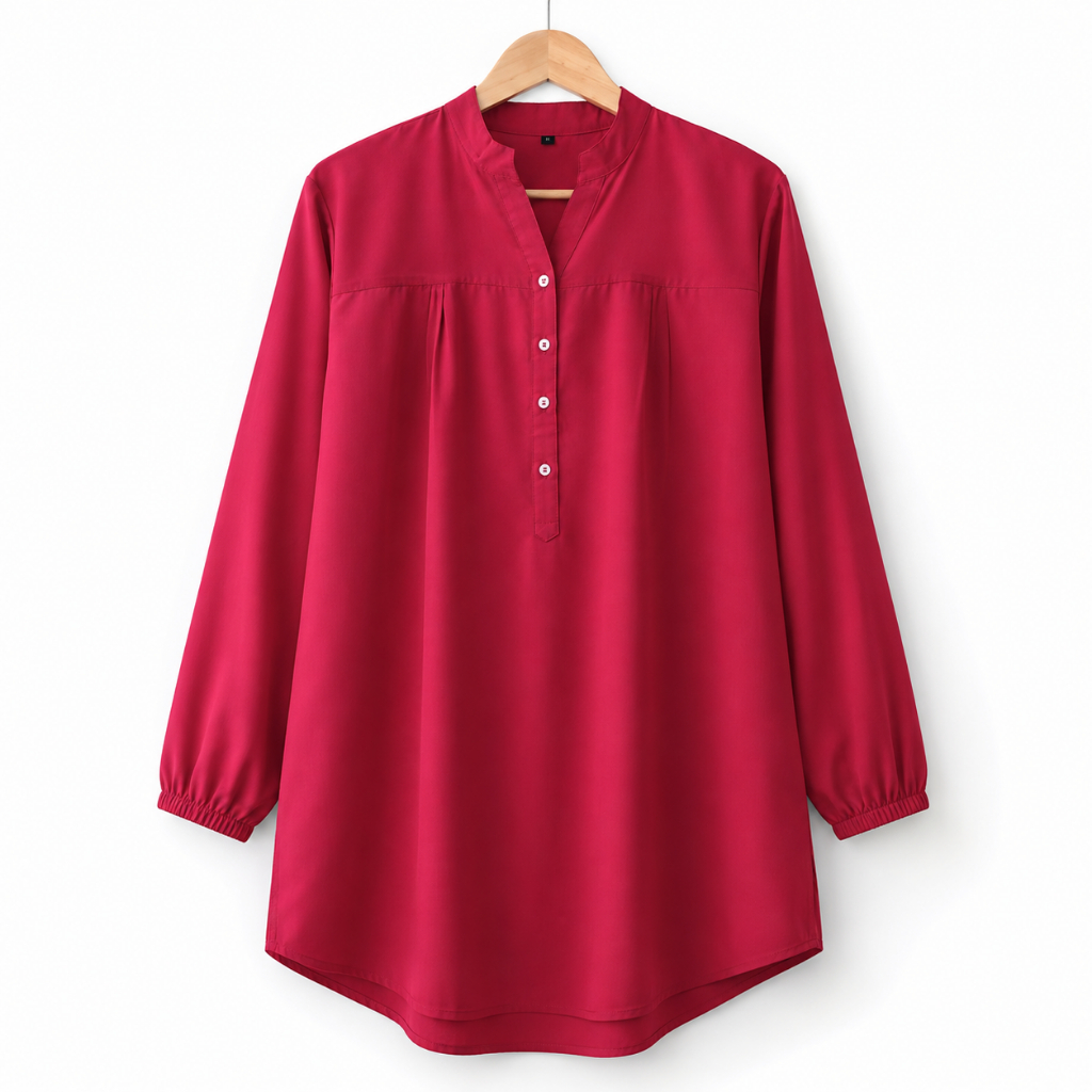 Blouse polos viscose jumbo emile-emilee hitam - putih - merah cabe - abu tua muda - fanta - magenta
