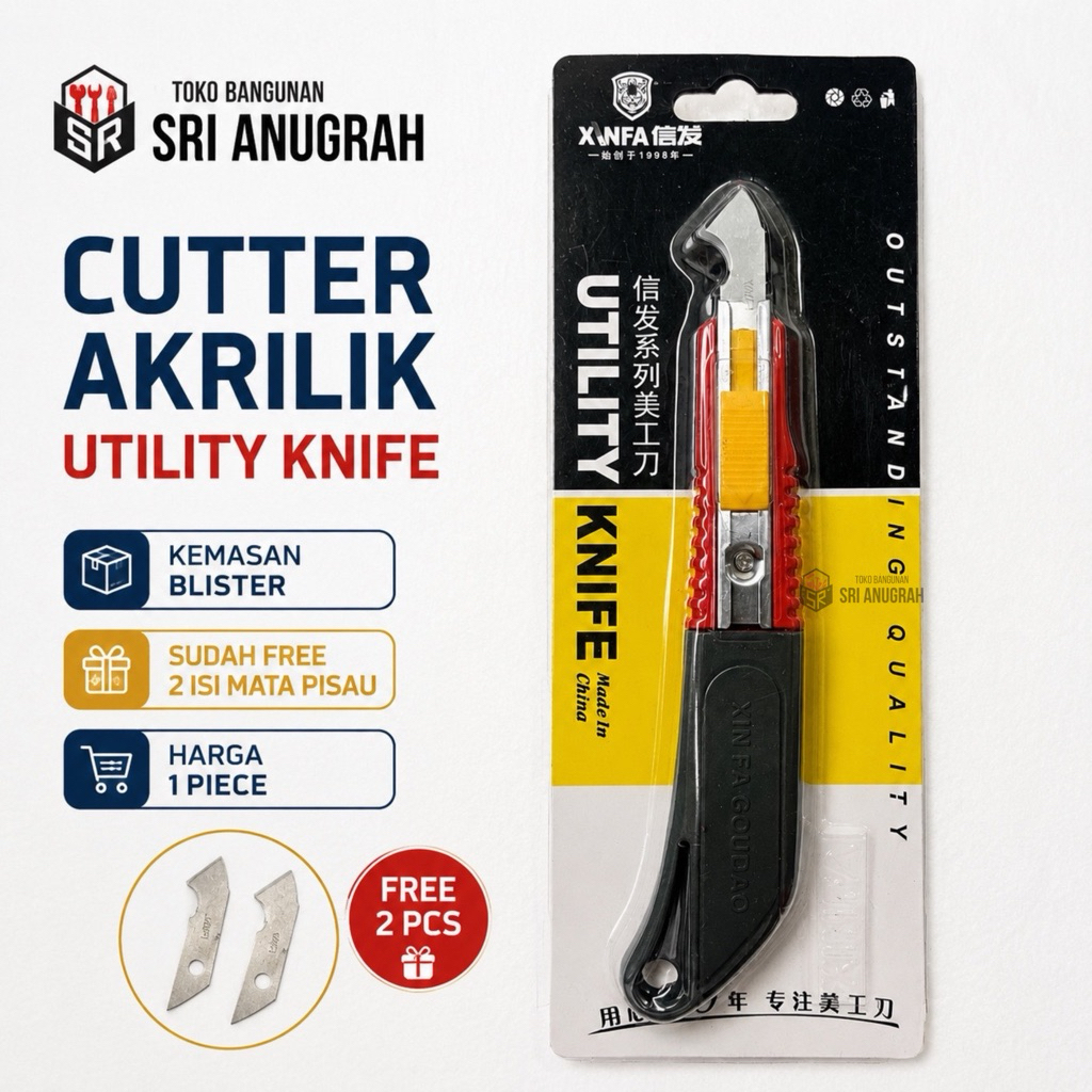 Pisau Cutter Alat Ukir Pemotong Akrilik HPL Serbaguna