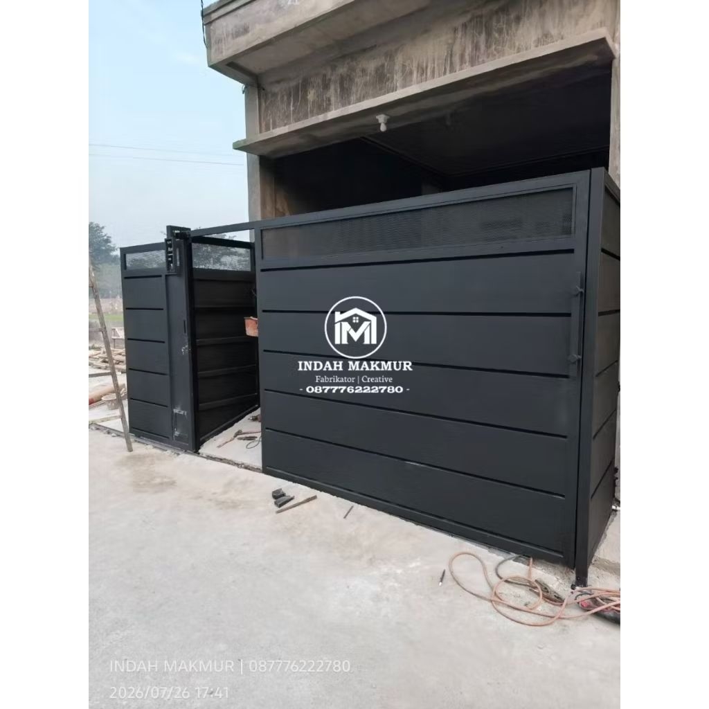 pintu double sliding / pagar dorong / pintu minimalis