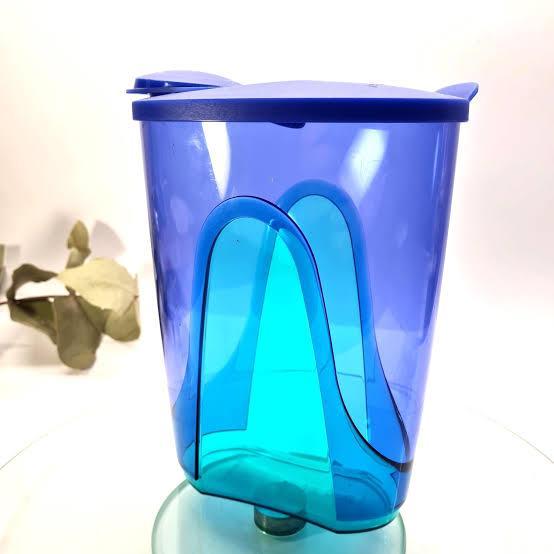 Tupperware Pitcher 1.6L Blue Green Drink Slimline Pitcher Jug for Refrigerator