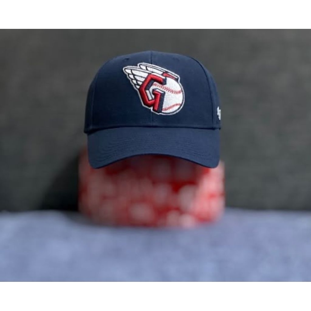 Topi '47 Brand Original MLB Cleveland Guardians MVP Cap Navy blue BIG LOGO Second