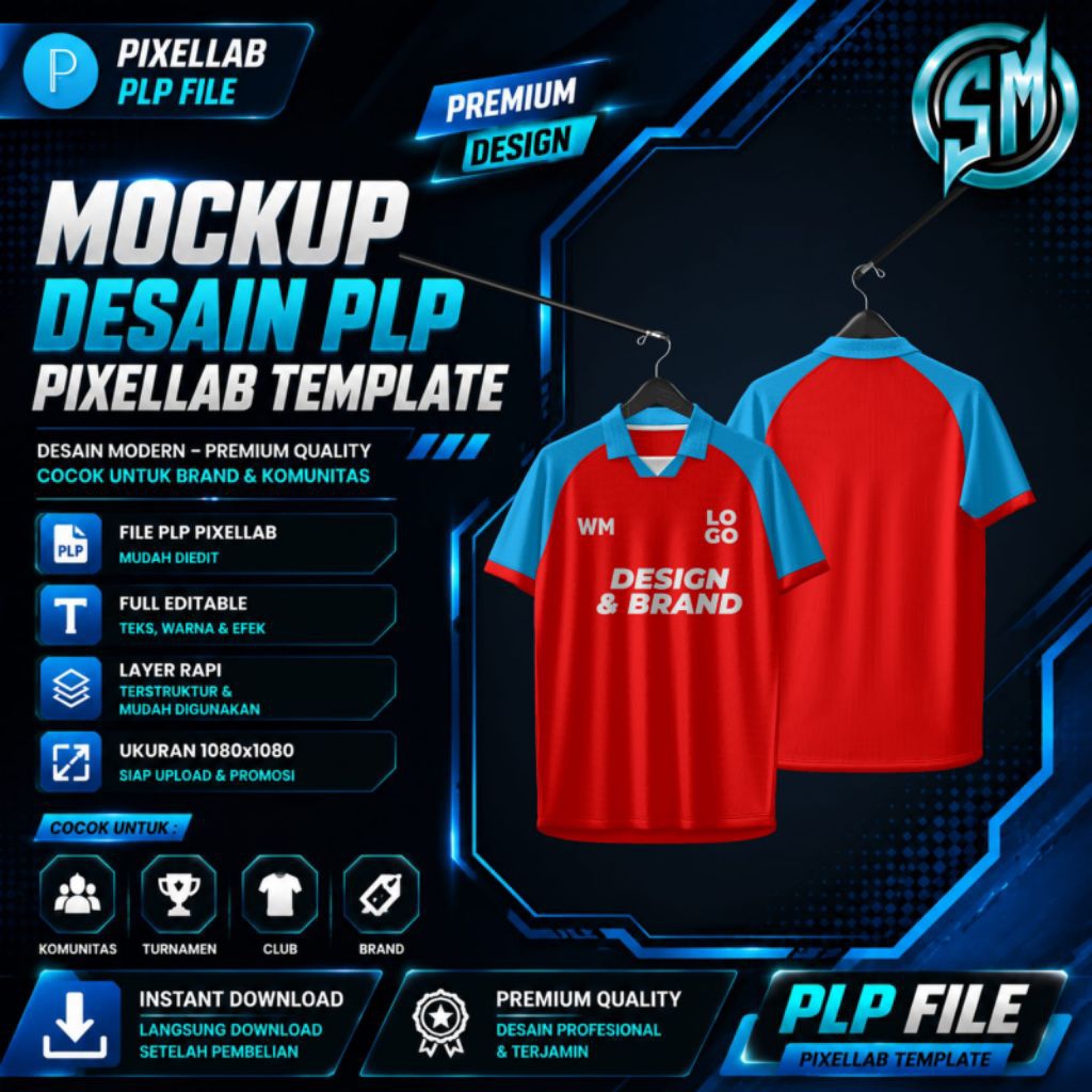 Mockup Jersey Kerah Wangki Raglan - File Pixellab