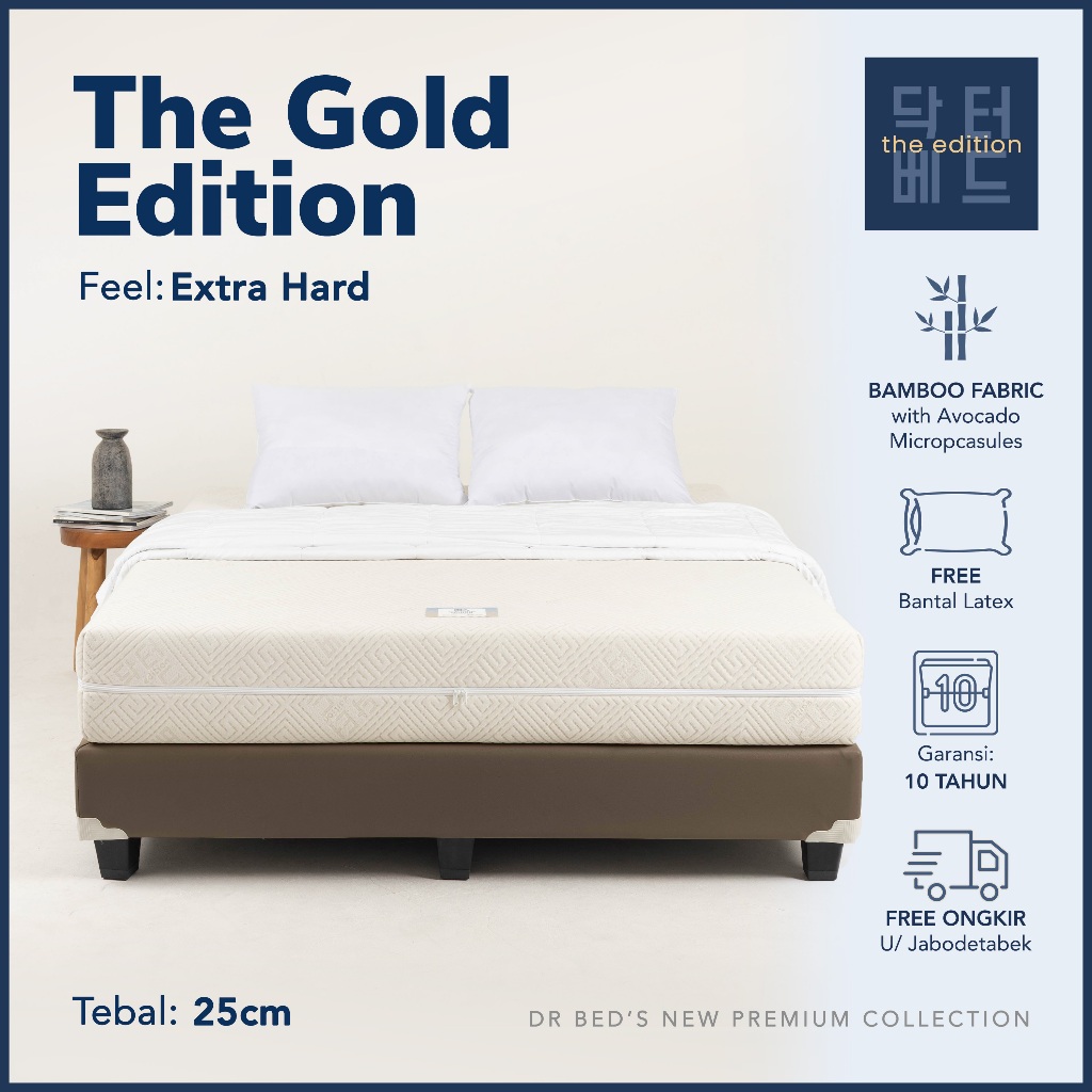 DR.BED - Kasur Dr.Bed The Gold Edition 25cm uk 90x200 - uk 200x200