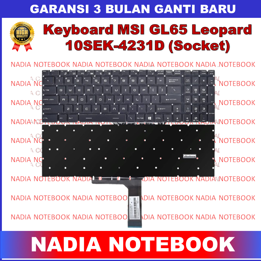 Keyboard MSI GL65 Leopard 10SEK-423ID (socket)