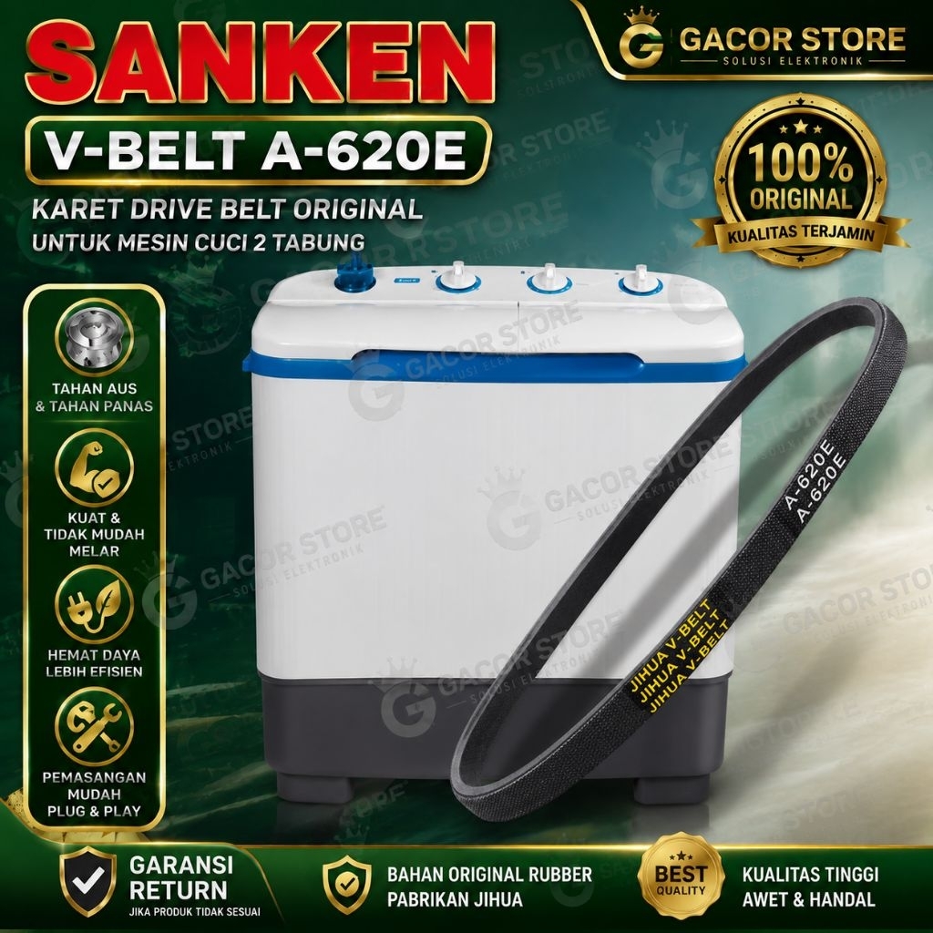 V-Belt A-620E A-620E² Sanken vanbelt A-620E vanbelt fanbelt panbel vbelt Sanken A620E A-620E