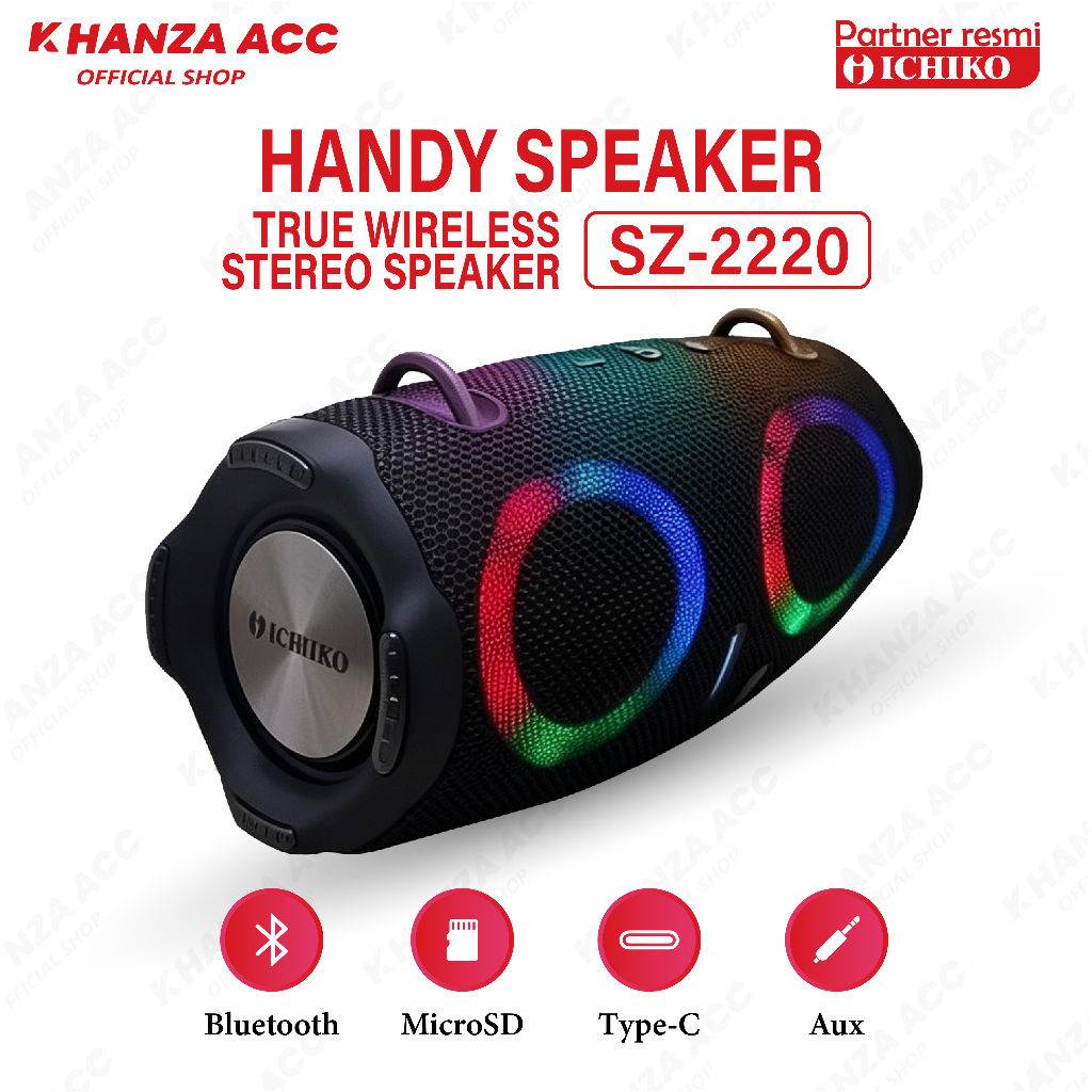 ICHIKO SZ-2220 Speaker Bluetooth Portable Super Bass Original
