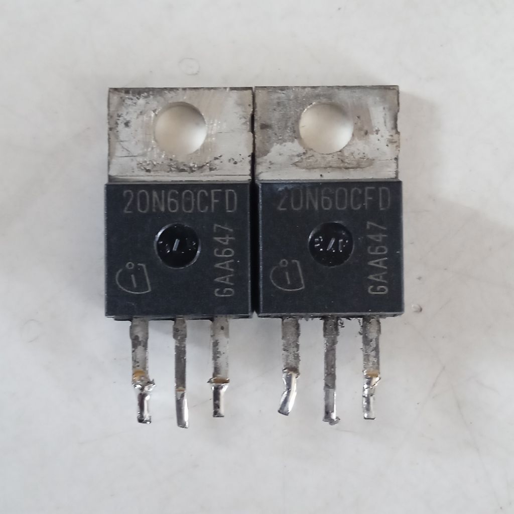 MOSFET 20N60CFD ( 20A 600V ) Cabutan Original Sudah Lulus Tes Normal Harga 1 Pcs