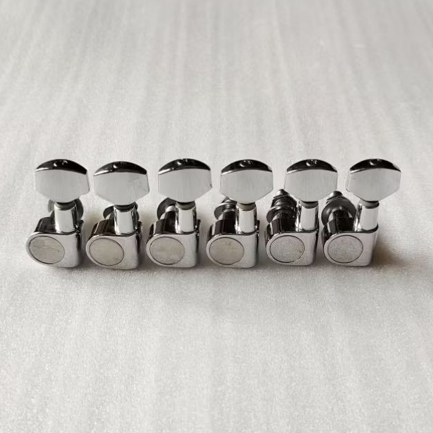 Dryer Tuner Gitar Elektrik Screwless Reverse Kidal Sejajar Kiri 0-6 Chrome Original Korea Electric G