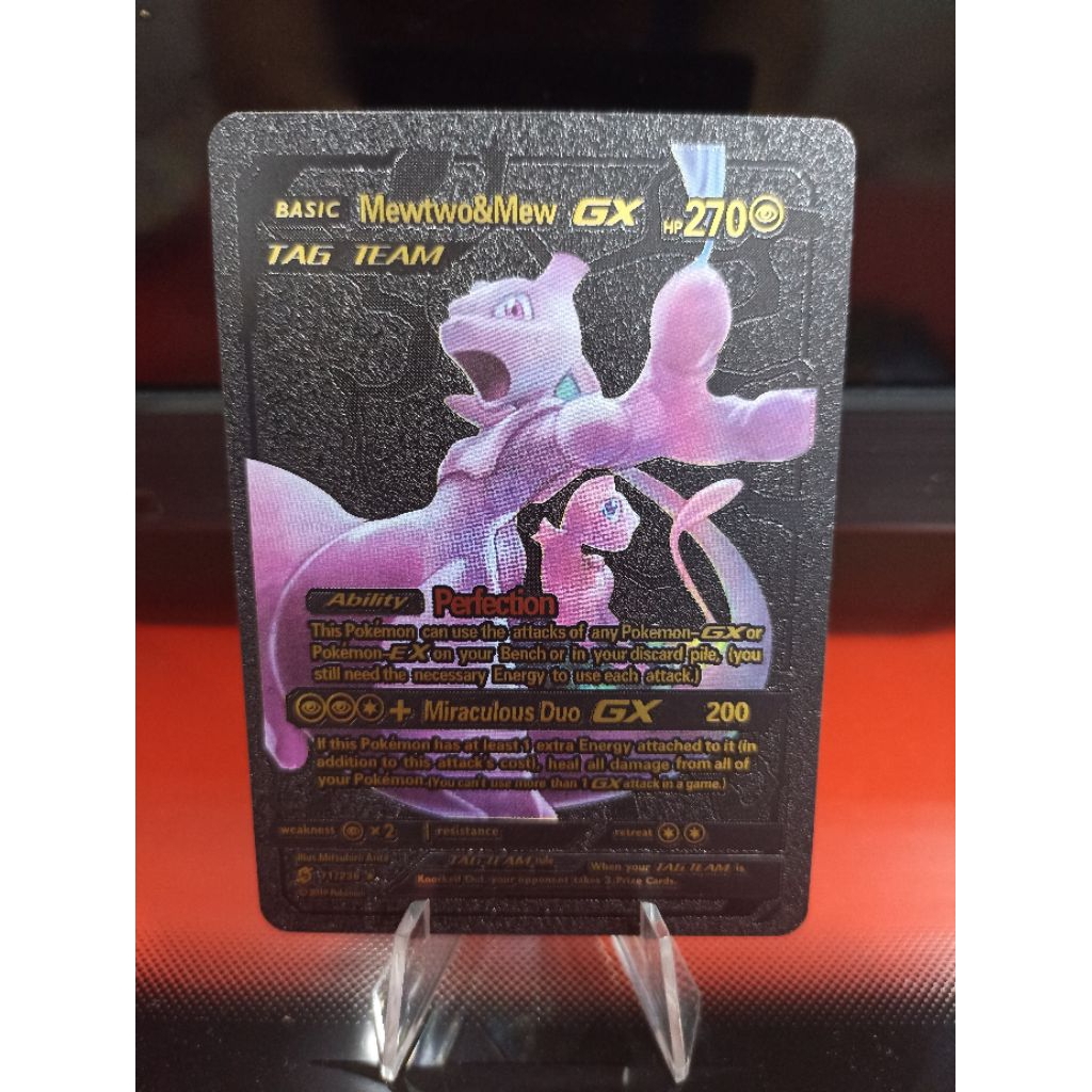 Kartu Pokemon Mewtwo & Mew Black Card