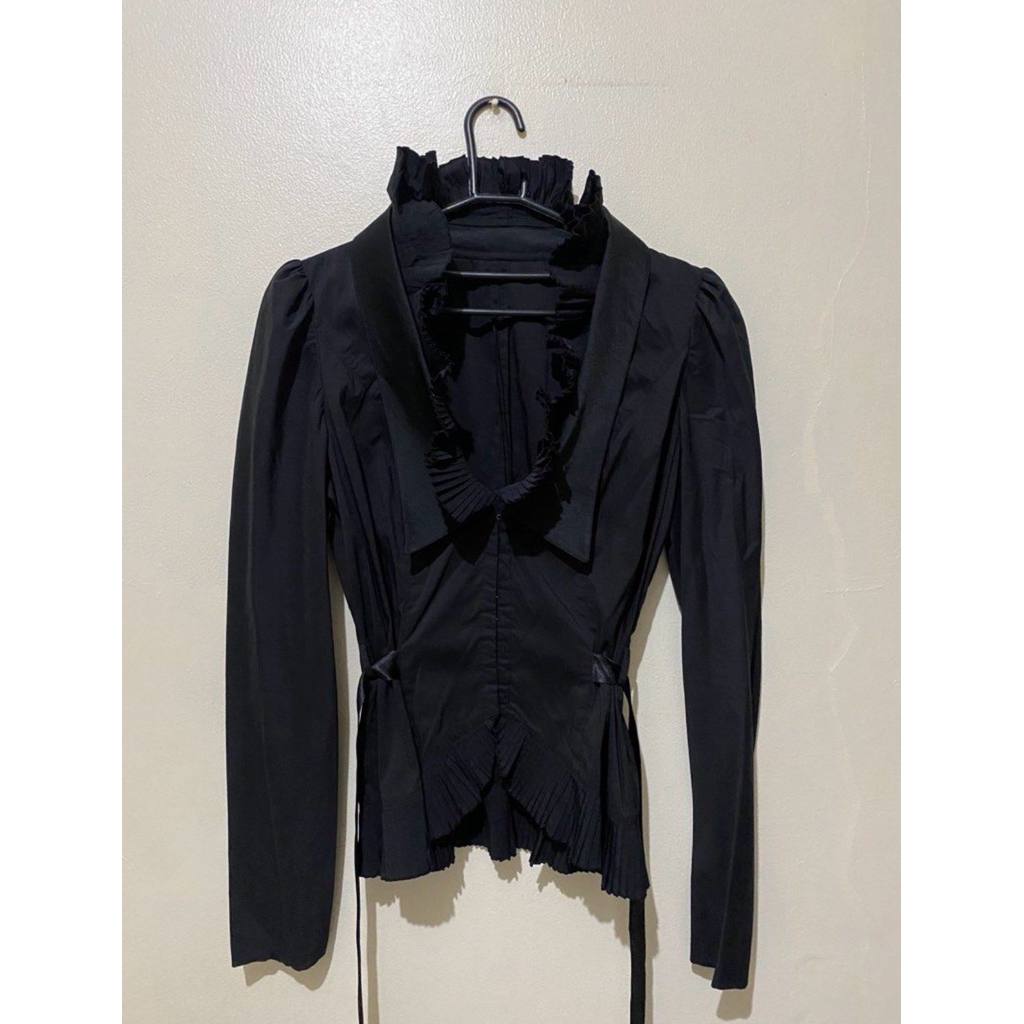 gothic shirt black kemeja hitam