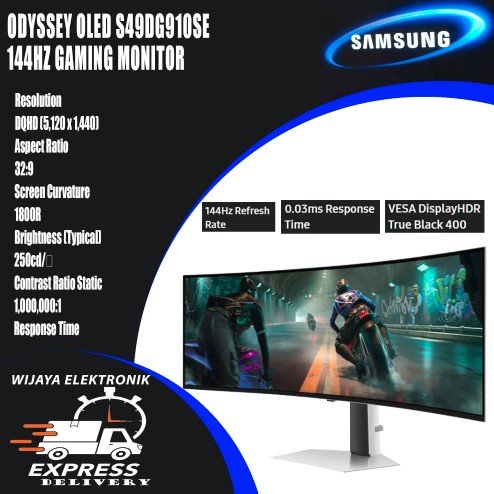 Monitor OLED Samsung Odyssey G9 G91SD S49DG910 49" / Odyssey OLED G9 G91SD DQHD 144hz Gaming Monitor