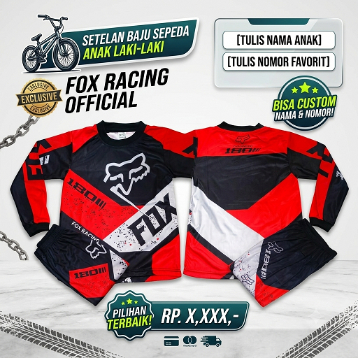 Setelan baju balap motor cross/baju motor cross anak