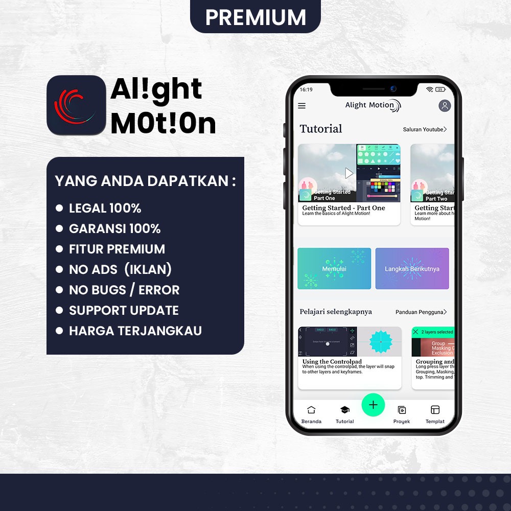 ALIGHT MOTION PREMIUM 1 TAHUN