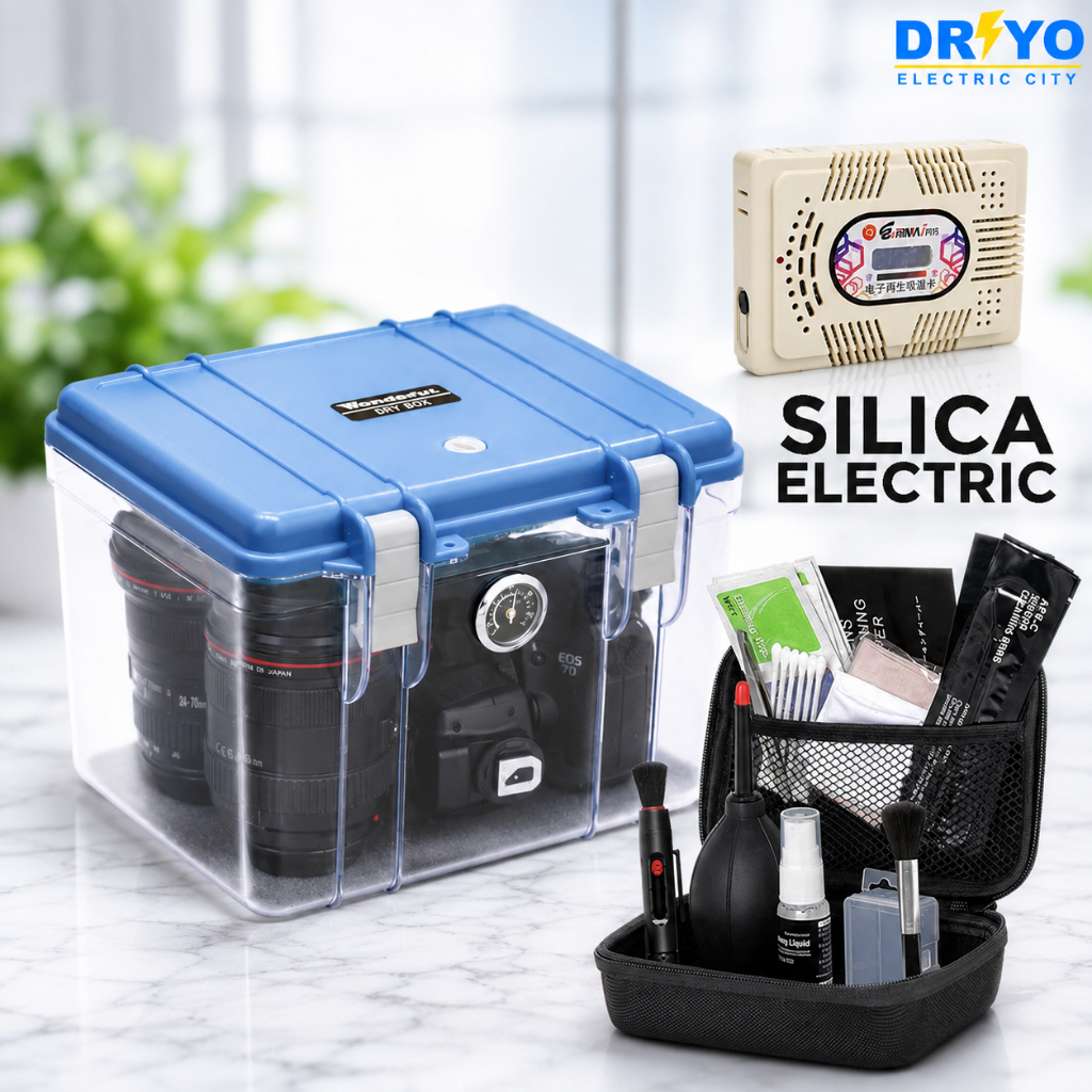 WONDERFUL Dry Box + 13 In 1 Cleaning Set DryBox Kamera Kotak Kering Size S Dehumidifier Set Pembersi