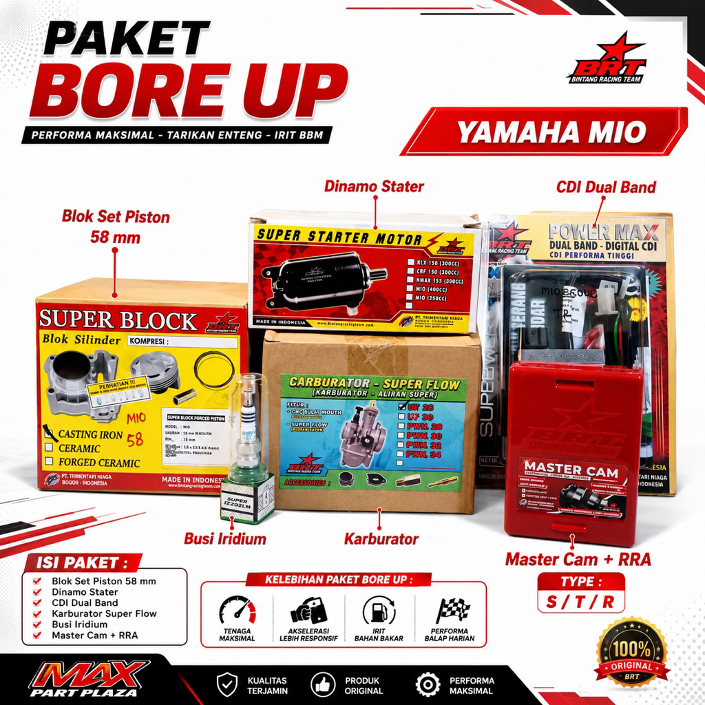 PAKET BORE UP BRT YAMAHA MIO