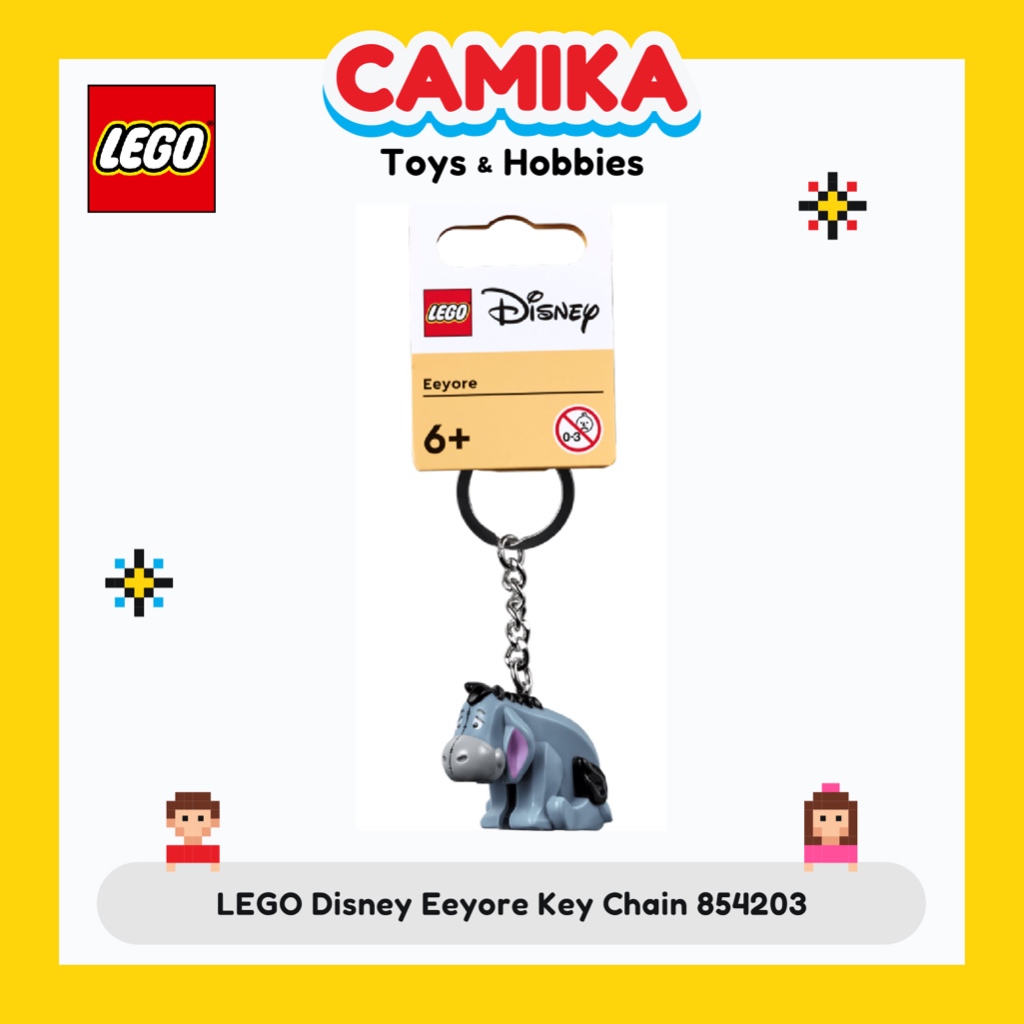 LEGO 854203 Disney Eeyore Key Chain Keychain - 100% LEGO ORIGINAL - Gantungan Kunci Eeyore Keyring -
