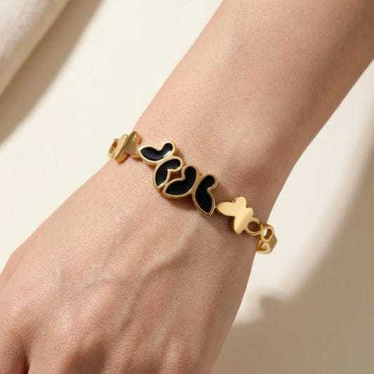 gelang bangle butterfley hitam