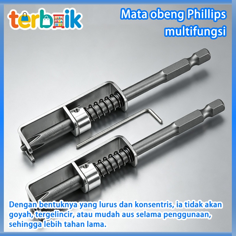 Obeng pegas, mata bor pengencang sekrup pegas, alat pengencang sekrup universal satu tangan