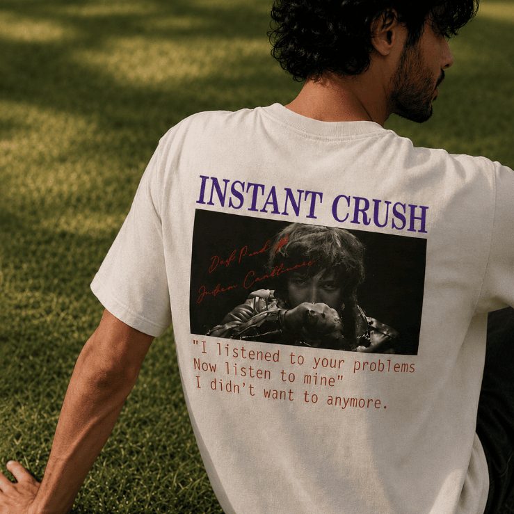 Kaos Instant Crush Julian Casablancas The Strokes Daft Punk Pria Wanita Unisex Premium Cotton Combed