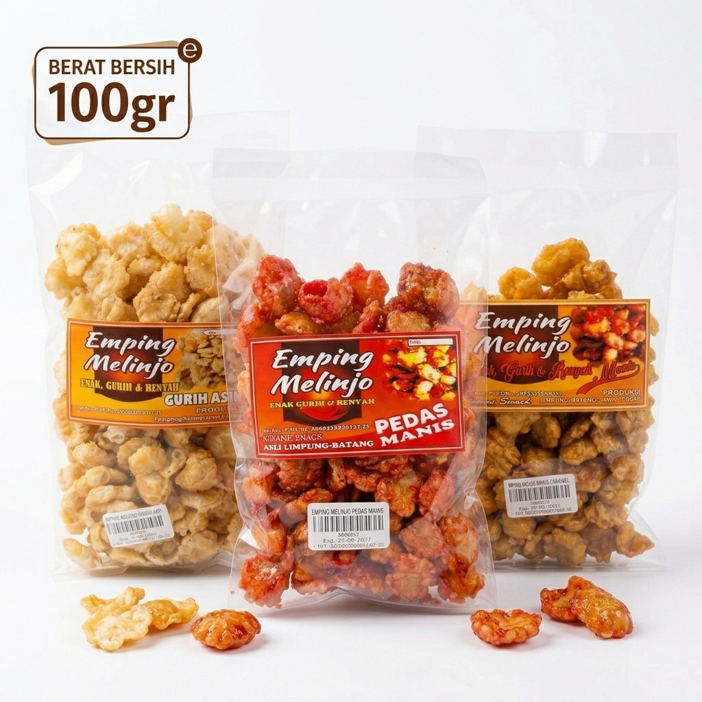 EMPING MANIS PEDAS GURIH ASIN MINI 100GR ASLI LIMPUNG BATANG KUALITAS SUPER