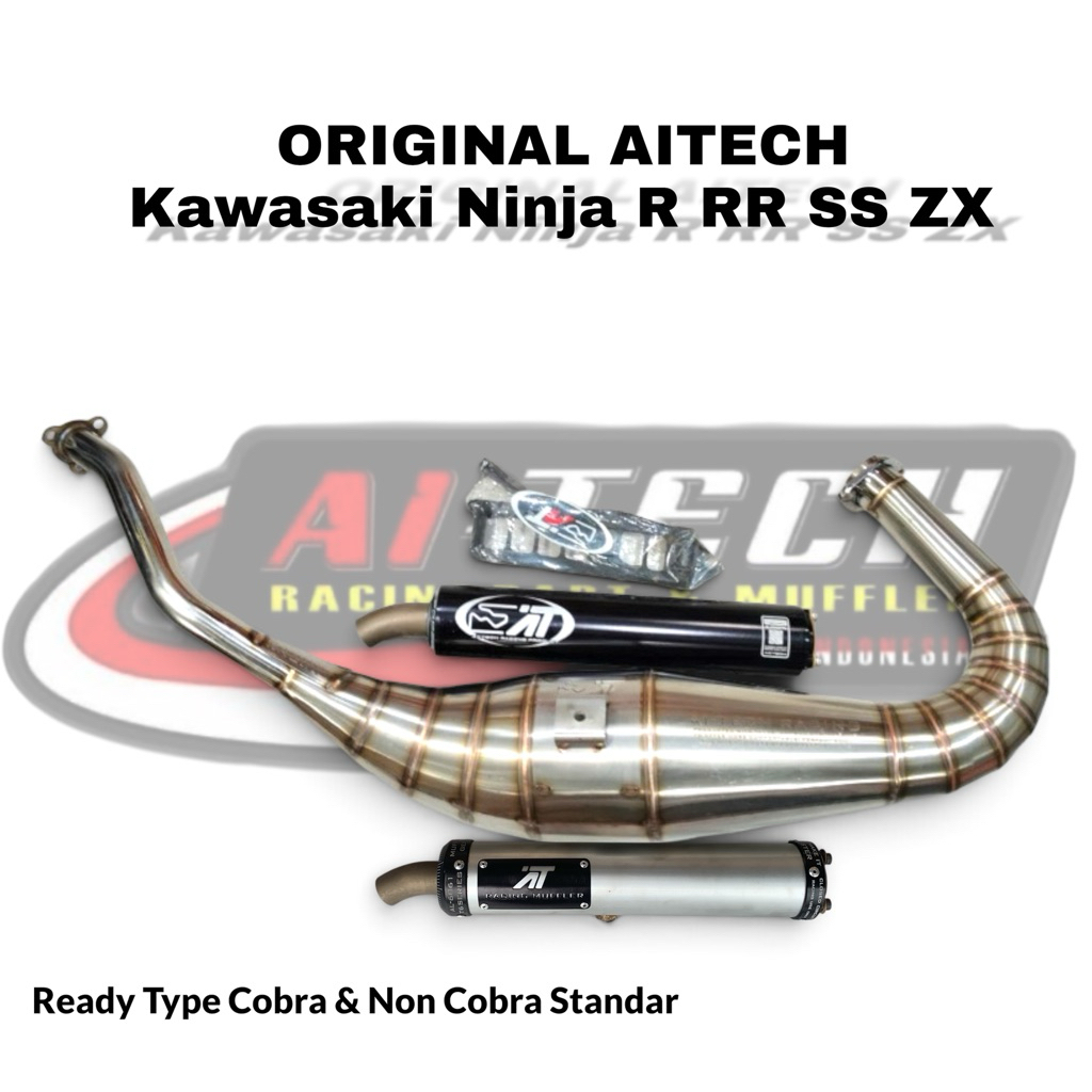 Promo Knalpot Racing ORIGINAL Aitech X1 Cobra dan Standar Kawasaki Ninja R RR SS ZX Stainles Anti Ka