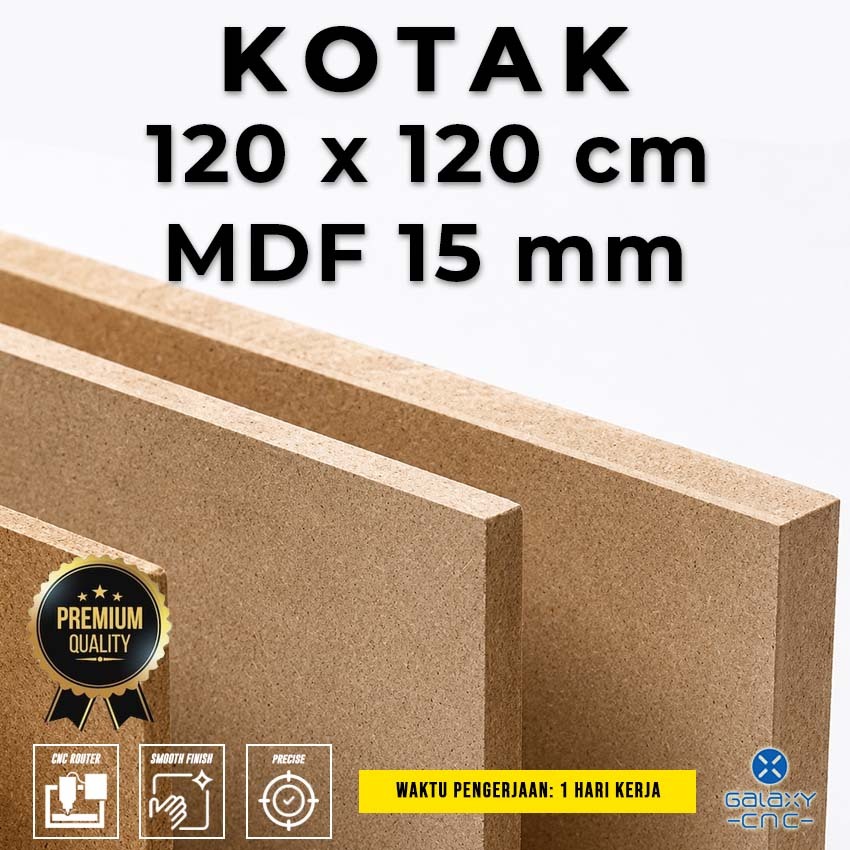 Kotak 120 x 120 cm - MDF 15 mm - Papan lembaran kayu / Triplek