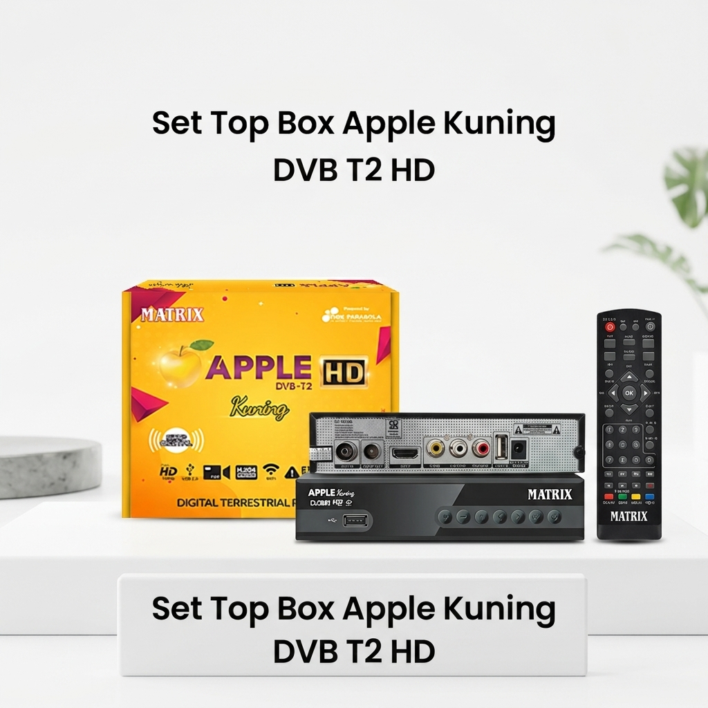 Apple Matrix Kuning STB Set Top Box Siap Digital HD (DVB-T2)