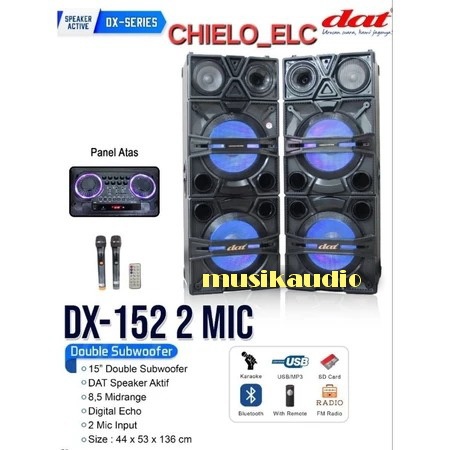 SPEAKER DAT DX152 MIC DX 152 (VIA JNE CARGO) SPEAKER AKTIF DAT DX 152MIC DX 152, SPEAKER BLUETOOTH, 