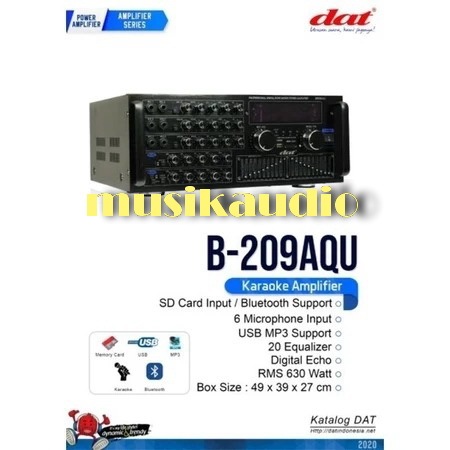 Power Amplifier DAT B 209 AQU Original Ampli Bluetooth 6 Channel Power Besar