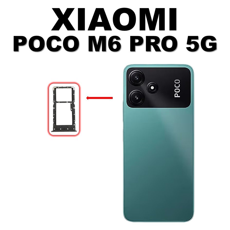 SIMTRAY / SIMLOCK / SIM HOLDER / SIM SLOT XIAOMI POCO M6 PRO 5G ORIGINAL 100%