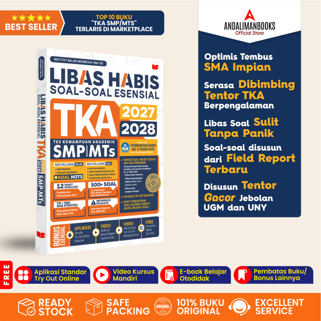 [EDISI TERBARU] Buku TKA SMP MTs 2027/2028 - Libas Habis Soal-Soal Esensial TKA SMP MTs 2027/2028
