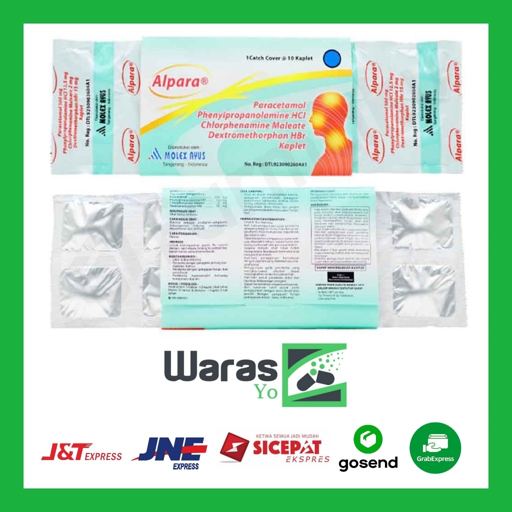 [SW] Alpara Kaplet Strip Obat Gejala Flu disertai Batuk / Obat Pilek