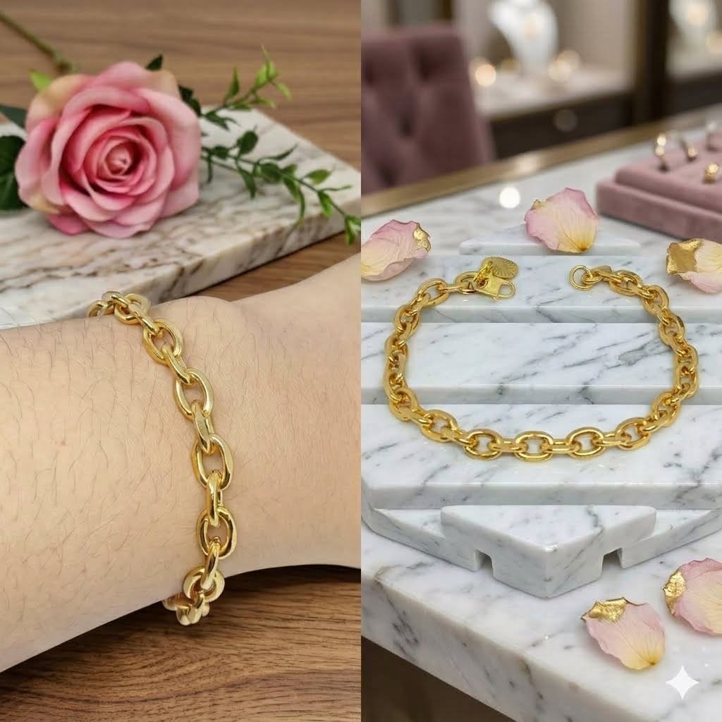 Gelang Tangan Rantai Nori Medan Titanium Fashion Wanita Dewasa