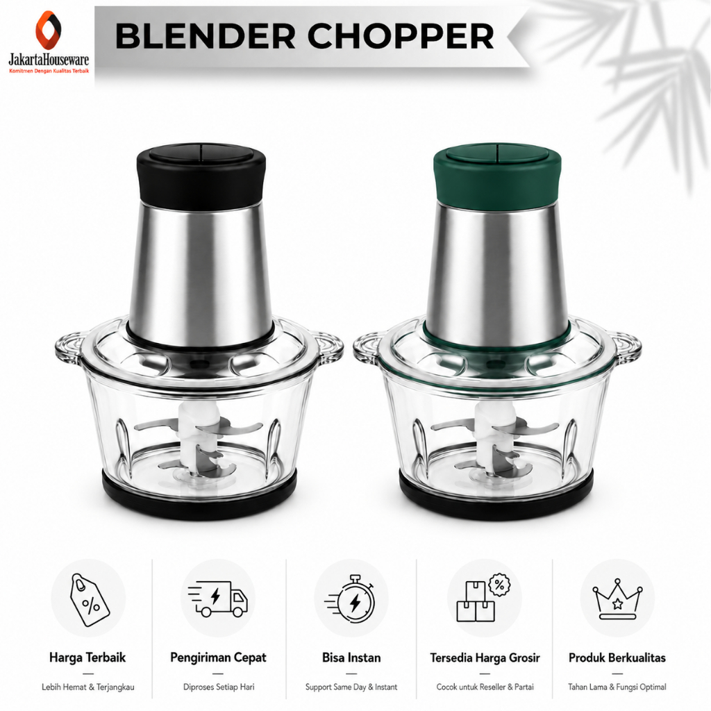 Blender Daging Chopper Gilingan Daging Food Processor Coper Penggiling Daging
