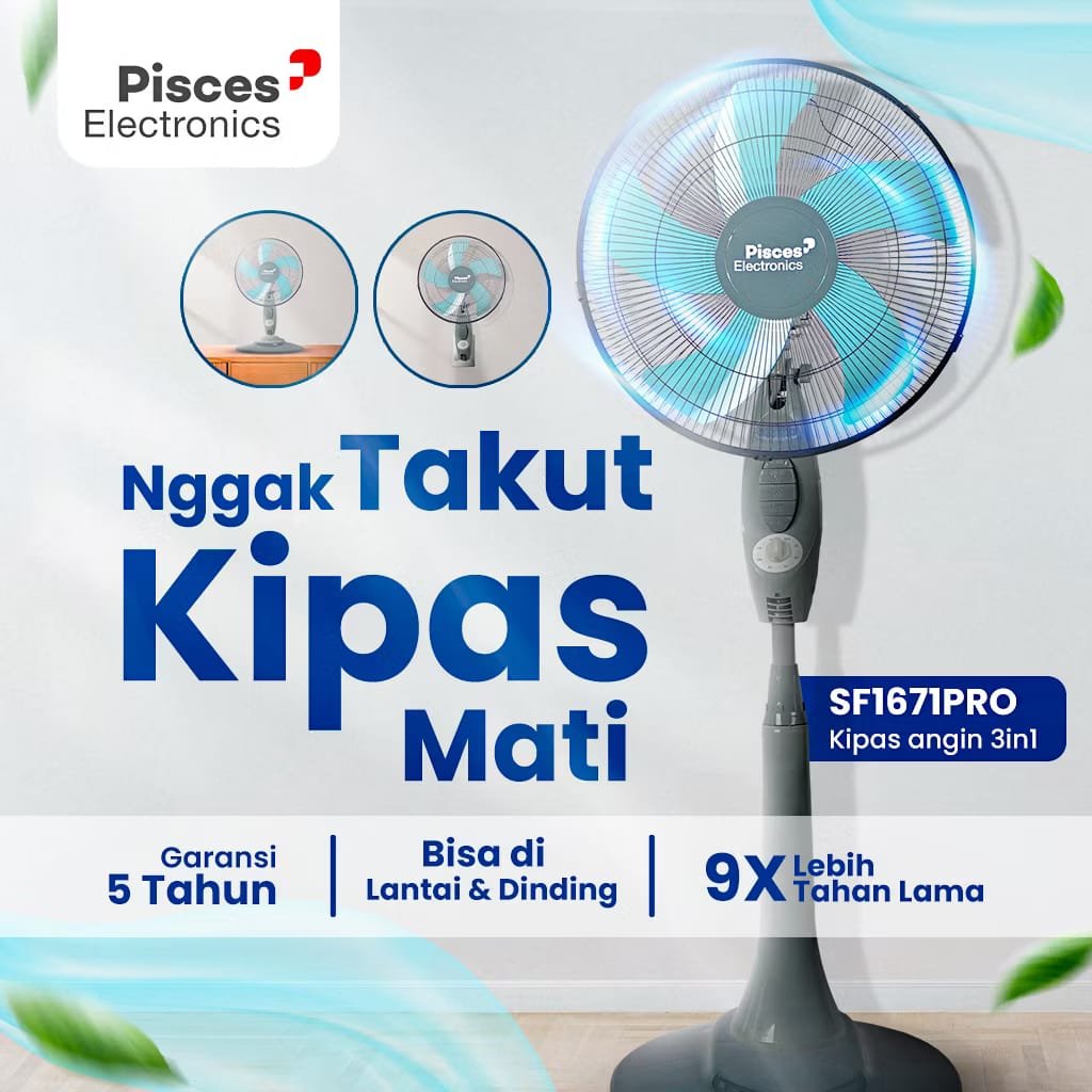 KIPAS ANGIN PISCES  SF 1680 PRO / SF-1680 PRO / PISCES STAND FAN (16 INCH)