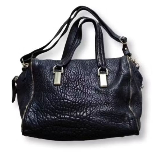 Black Lambskin Leather Sling Bag FINN ESKER tas kulit domba asli