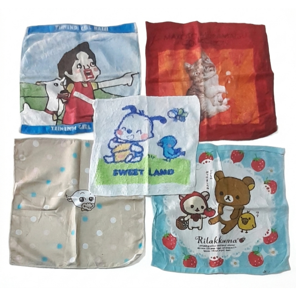 Sapu Tangan Lap Tangan Lap Karakter  Lucu Unik Karakter Anime Japan