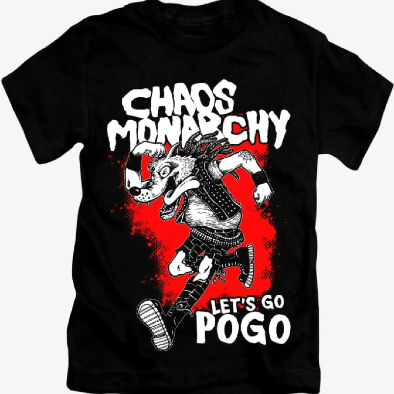 Kaos Chaos Monarchy Let's Go Pogo TSHIRT 100% COTTON ||| Kaos Casual Bahan Katun Kombed 30s ||| DTF 
