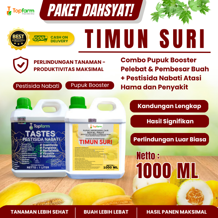 Pupuk Pelebat Buah Timun Suri / Obat Jamur Tanaman Timun Suri / Pupuk Topfarm / Pupuk Buah Timun Sur
