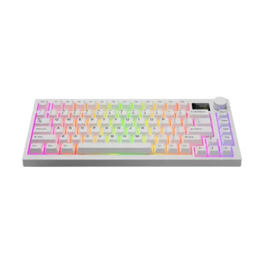 TECWARE SPECTRE 75 WHITE WITH LCD WRAITH COCOA BROWN SWITCH