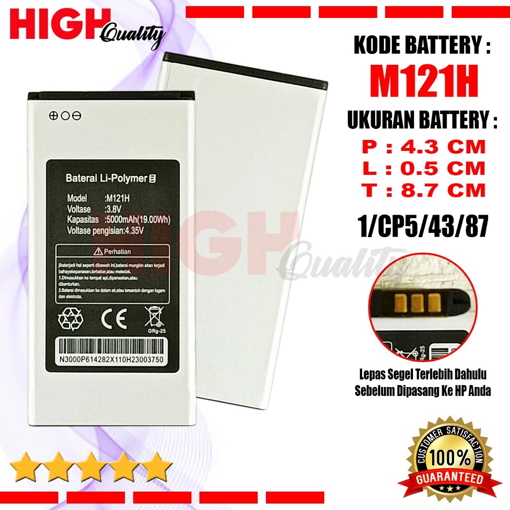 Baterai Battery Original M121H / T2500 Untuk Modem Mifi HKM 001 BOLT Vega BL3 ADVAN MF01 HKM001