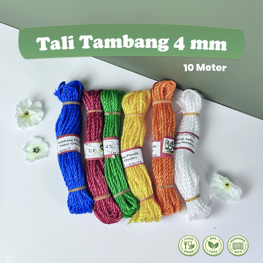 Tali Tambang KOALA 4 mm / Tali Nylon / Tambang Nilon / Tali Tambang Plastik [10 Meter]