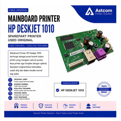Mainboard Printer HP Deskjet 1010 Original Bekas Used Original Tested Normal Sparepart HP 1010