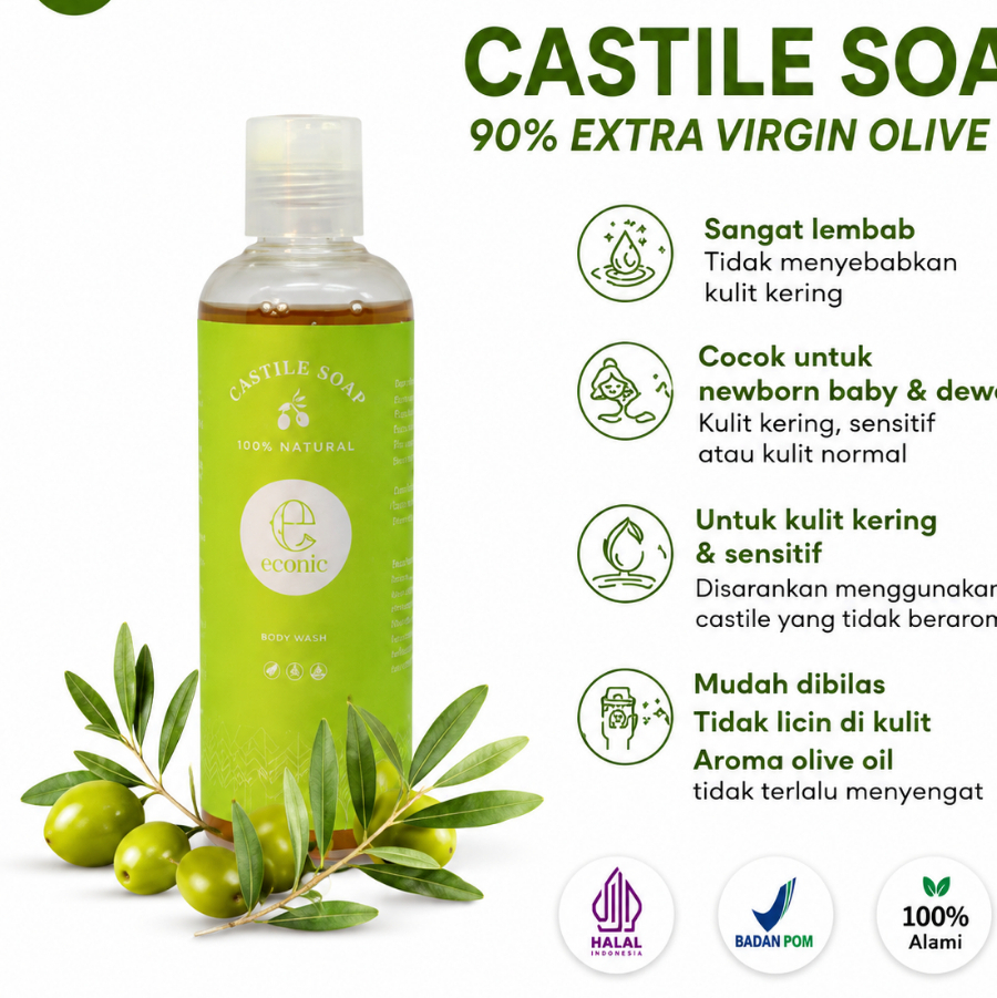 Sabun Cair Cuci Tangan Hand Soap - Castile Soap Unscented Econic