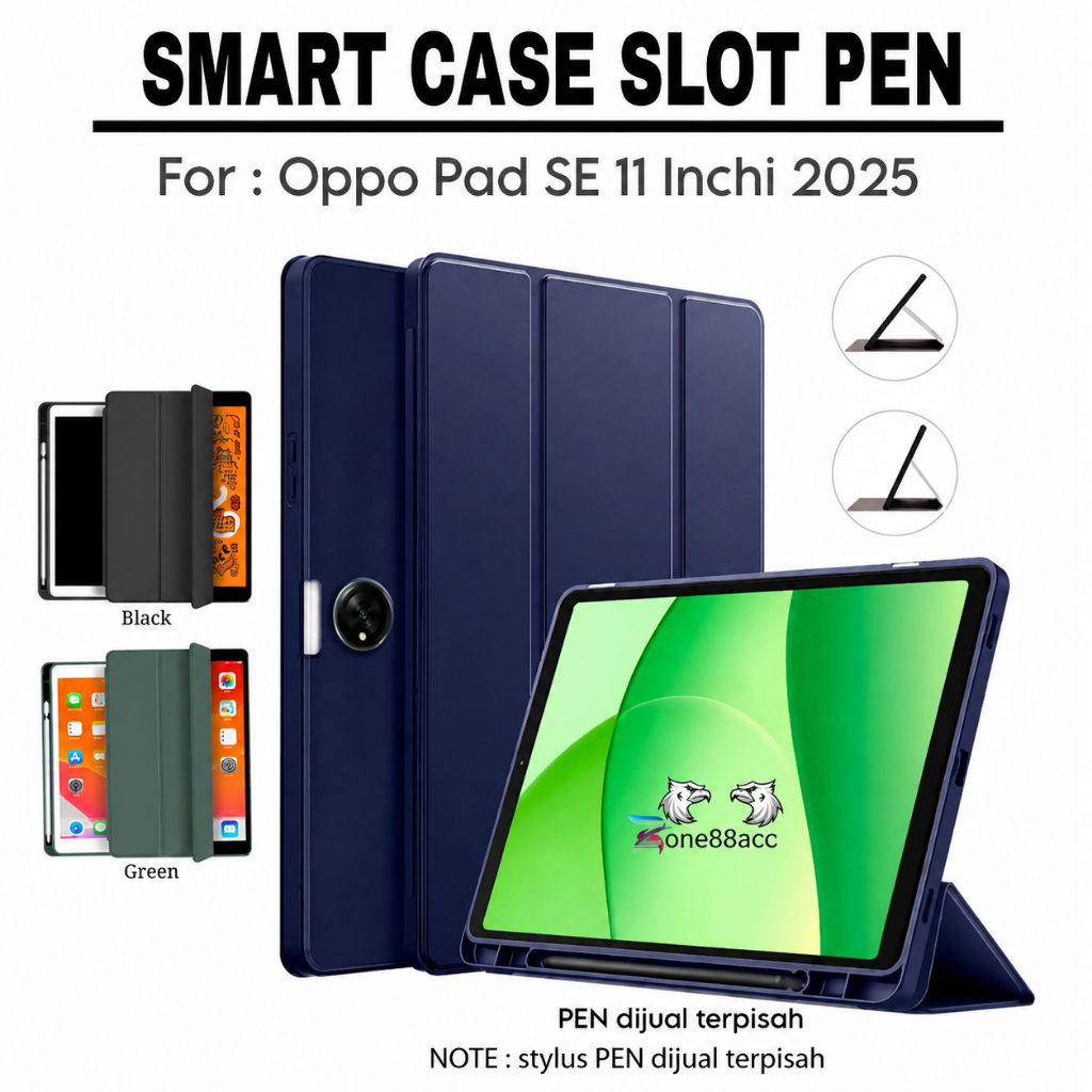smartcase Slot pen Oppo pad se 11"inch 2025  case oppo pad se  casing oppo pad se  casing tablet opp