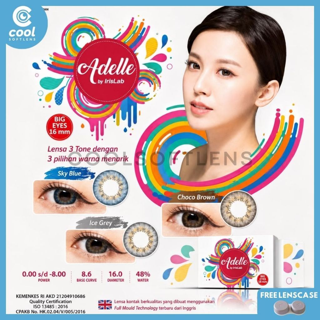 Softlens ADELLE 16 MM Normal By Irislab / Soflen Adelle / Adelle By Iris Lab / Adele / Big Eyes / Do